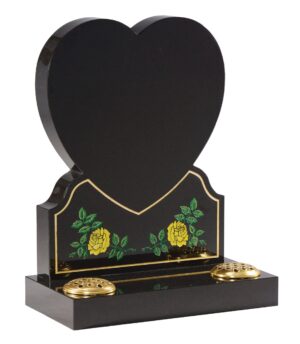 wg156 heart shaped memorial with roses