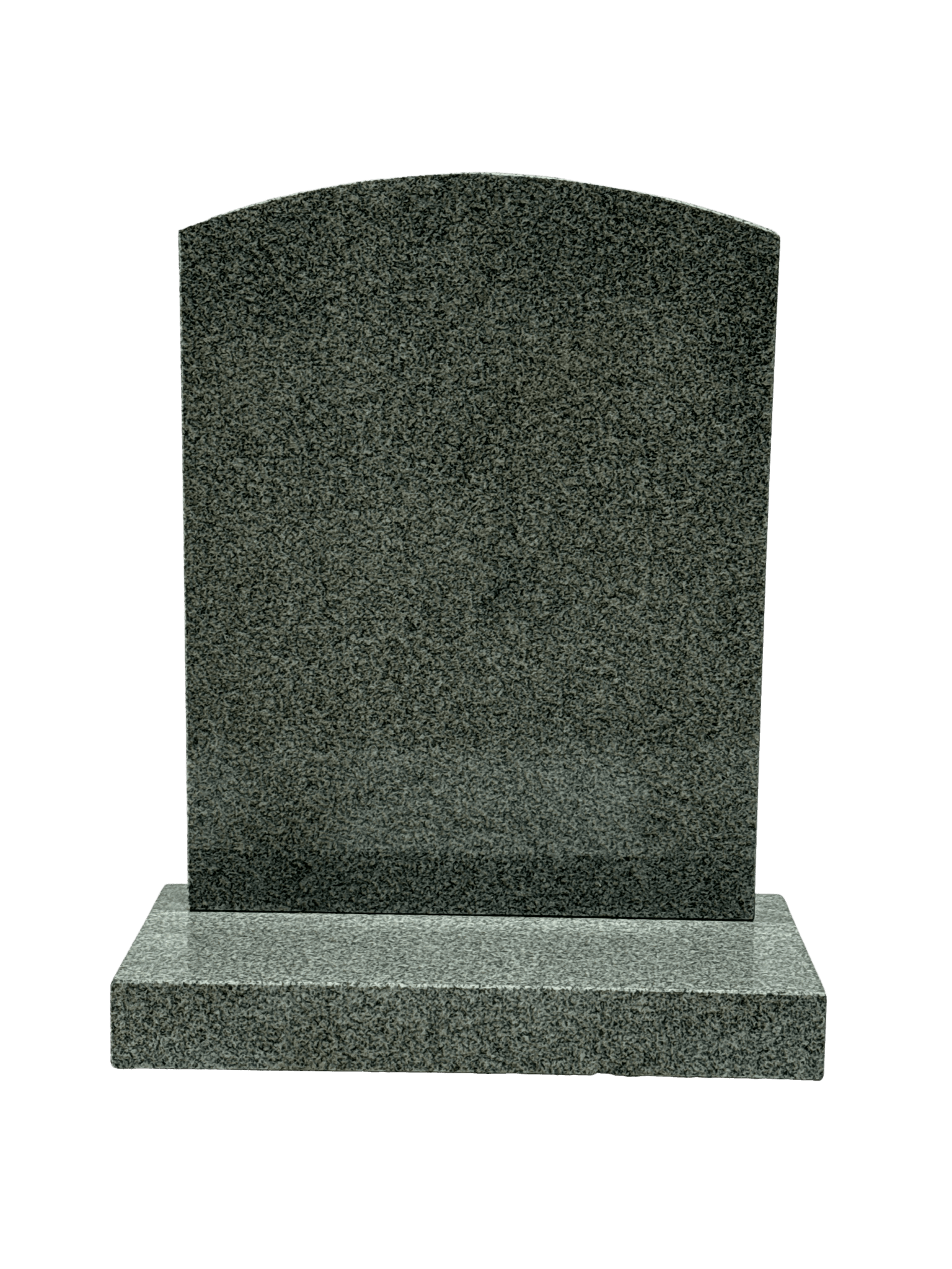 arc top headstone – karin grey granite