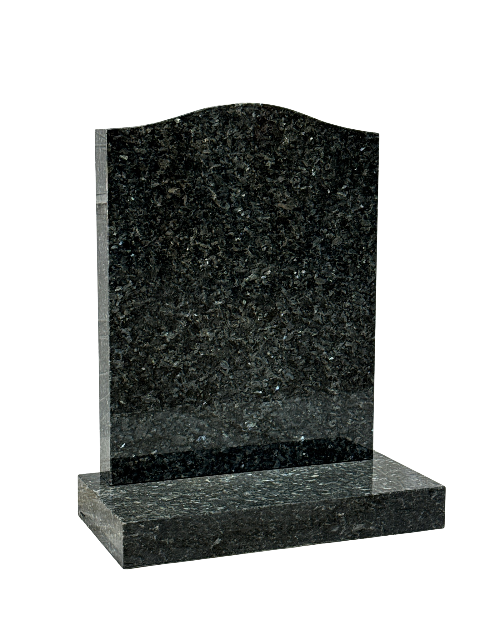 ogee top headstone – blue pearl granite