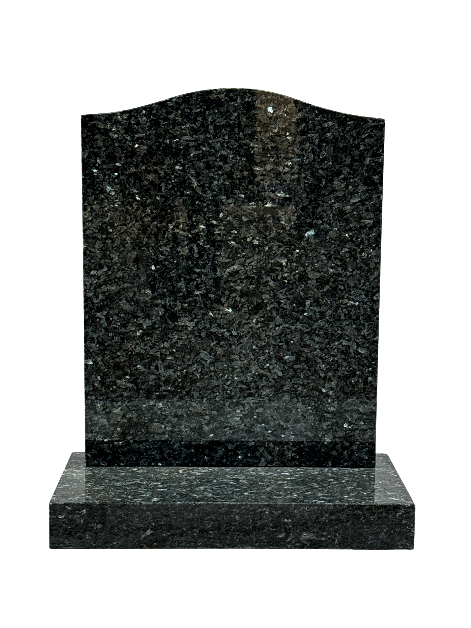 ogee top headstone – blue pearl granite
