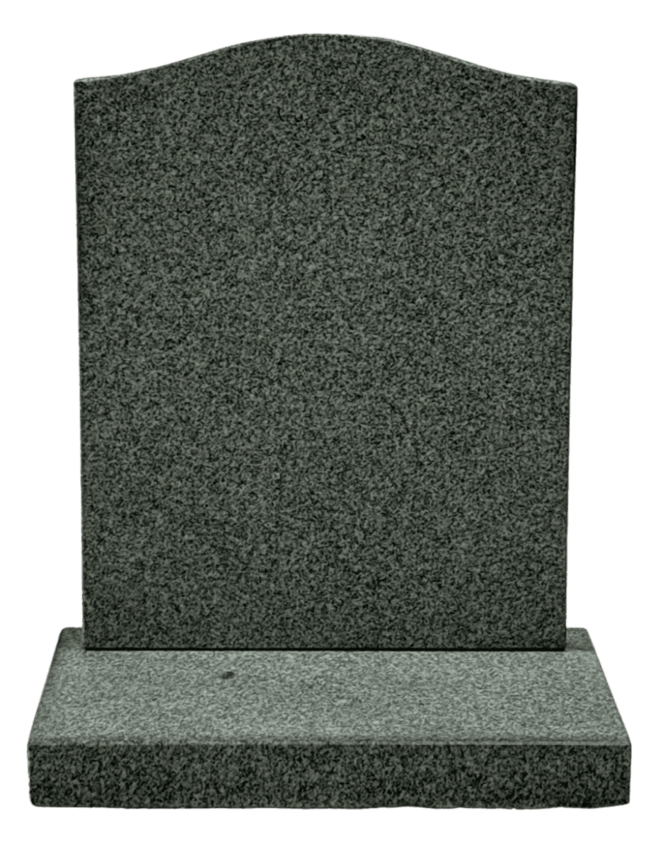 ogee top headstone – karin grey granite
