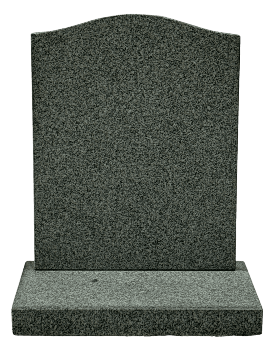 ogee top headstone – karin grey granite